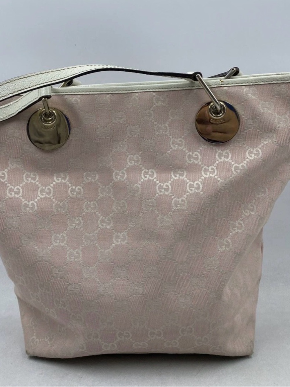 Vintage Gucci Pink Monogram Tote Bag - Picture 2 of 9